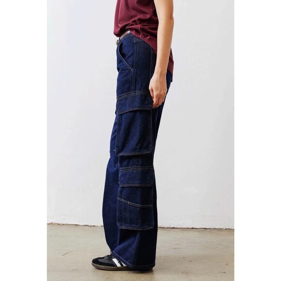 Ruti Off Duty Dark Denim Cargo Jeans - Size 4 - NWT - Picture 3 of 9